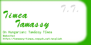 timea tamassy business card